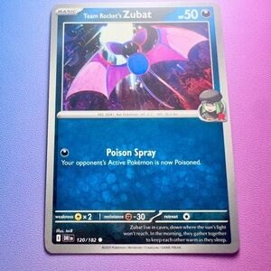 team rocket’s zubat - 120/182 (common) — pokemon: destined rivals